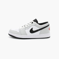 Черно-бело-серые кроссовки из натуральной кожи Nike Air Jordan 1 Low